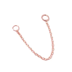 14K Gold Dangle Cable Chain Earring Jacket