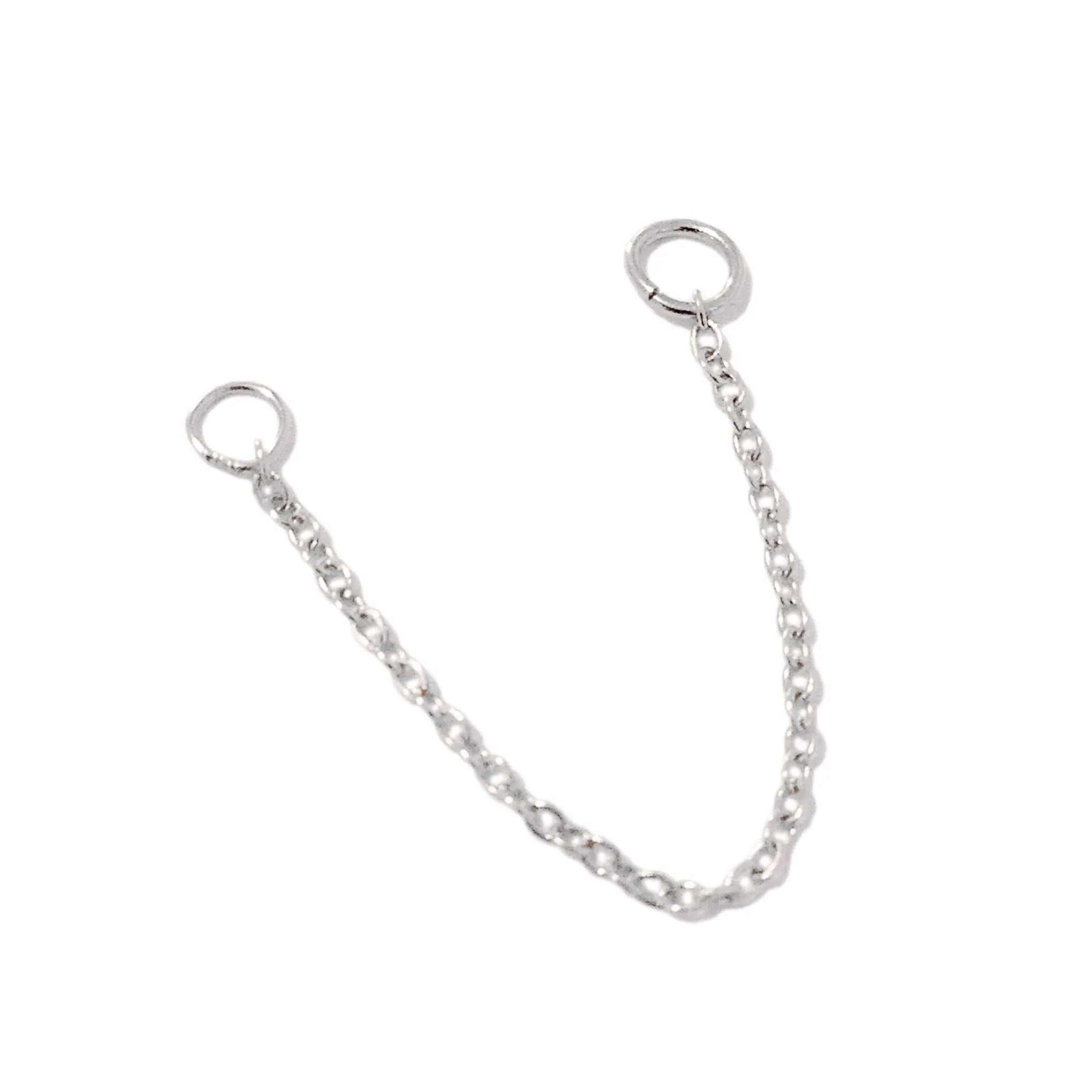 14K Gold Dangle Cable Chain Earring Jacket