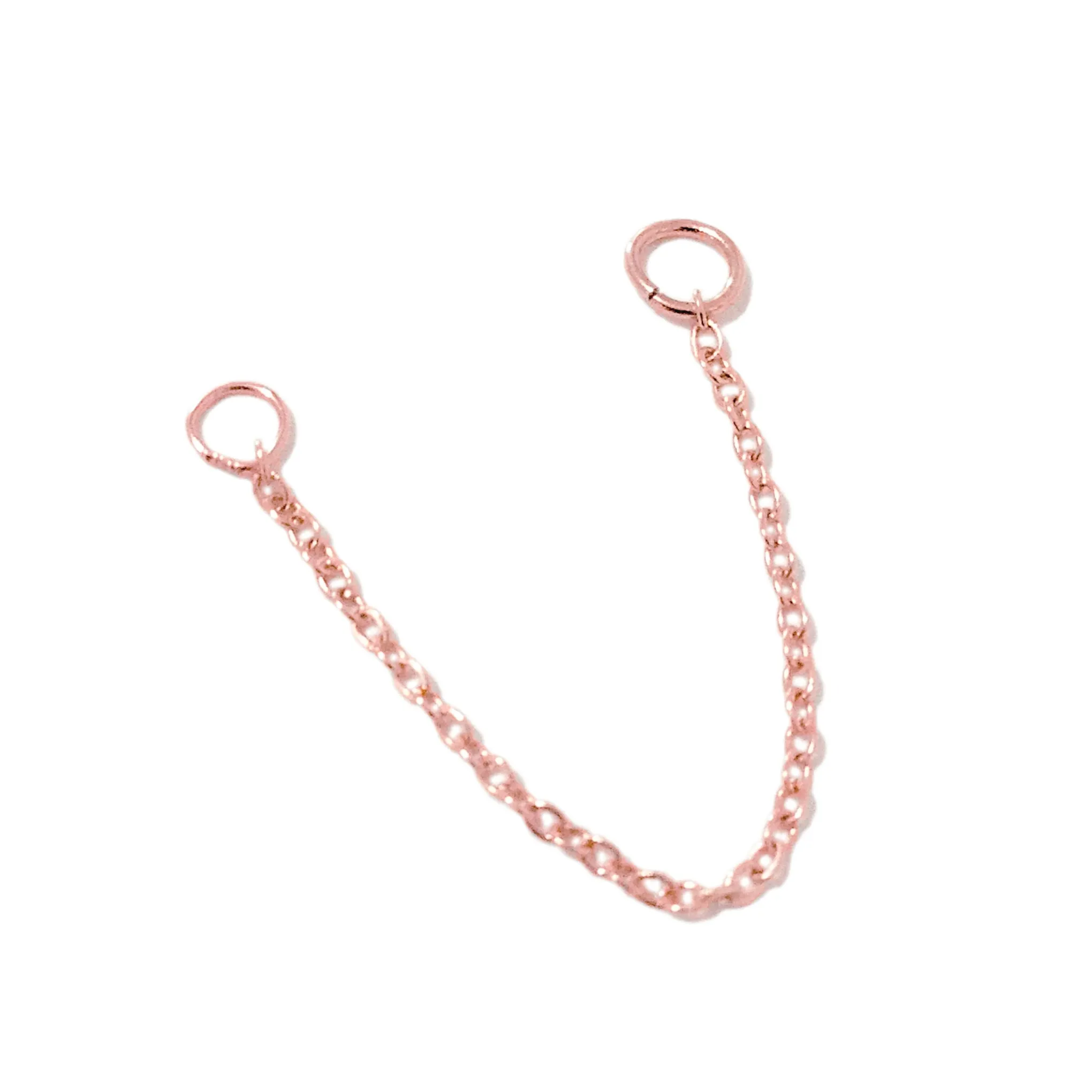 14K Gold Dangle Cable Chain Earring Jacket
