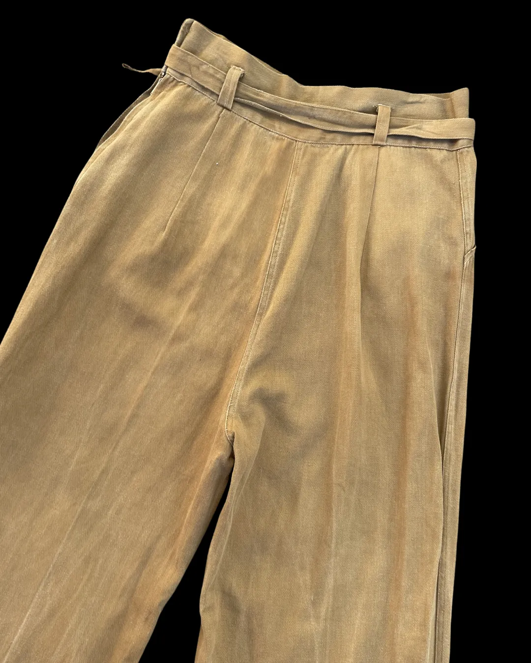 1940s Sanforized Cotton Side Button Sportswear Pants