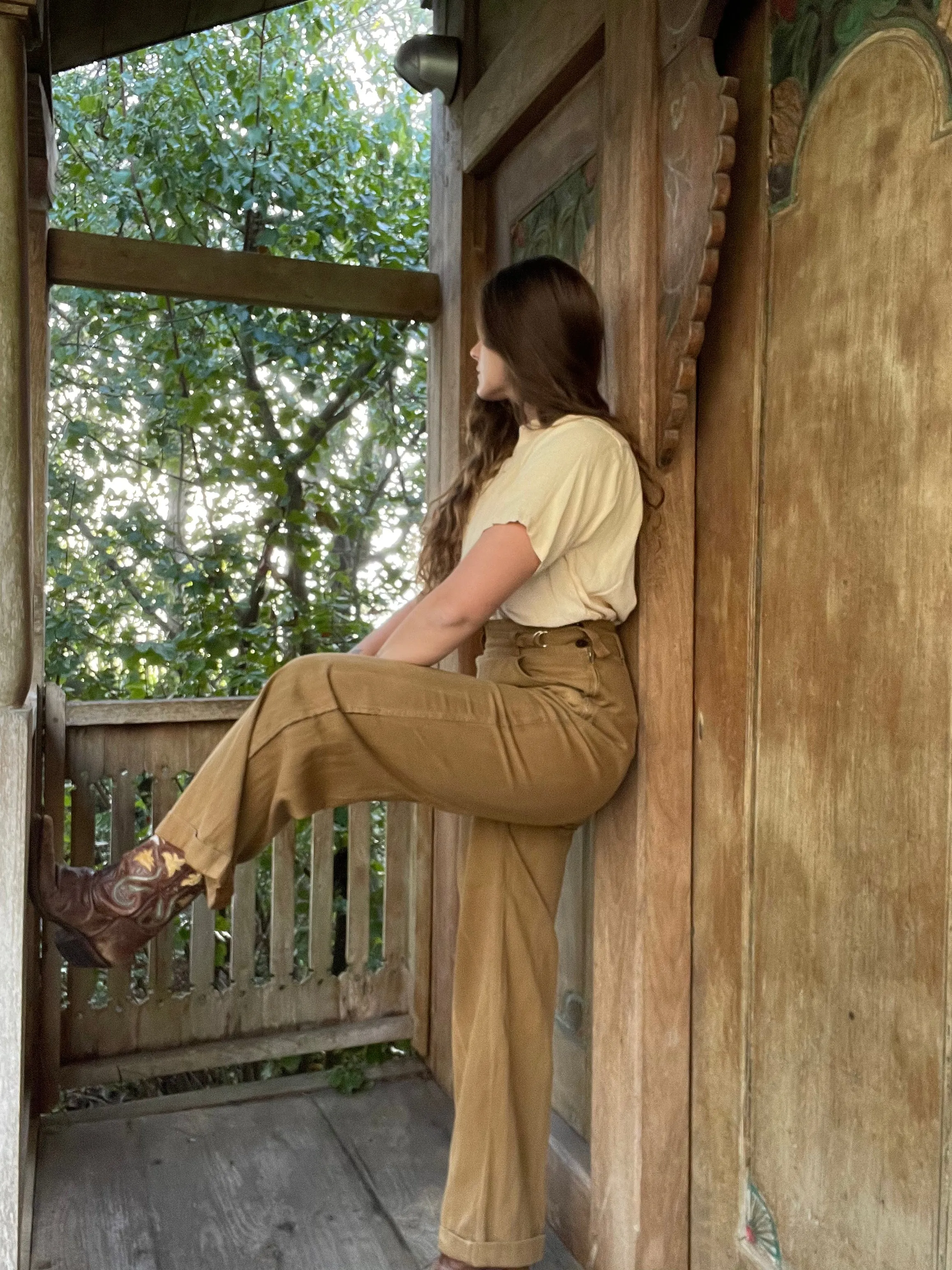 1940s Sanforized Cotton Side Button Sportswear Pants