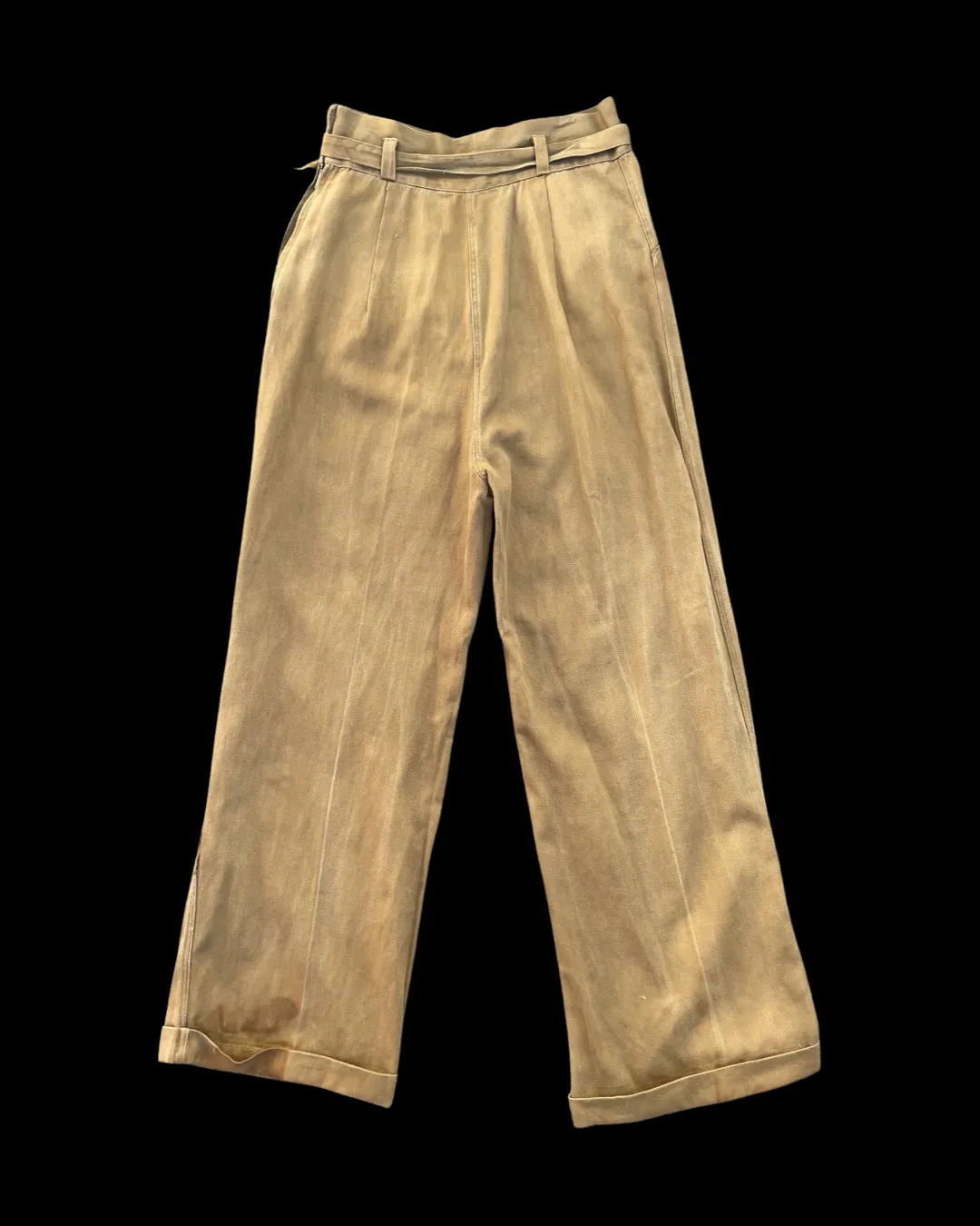 1940s Sanforized Cotton Side Button Sportswear Pants