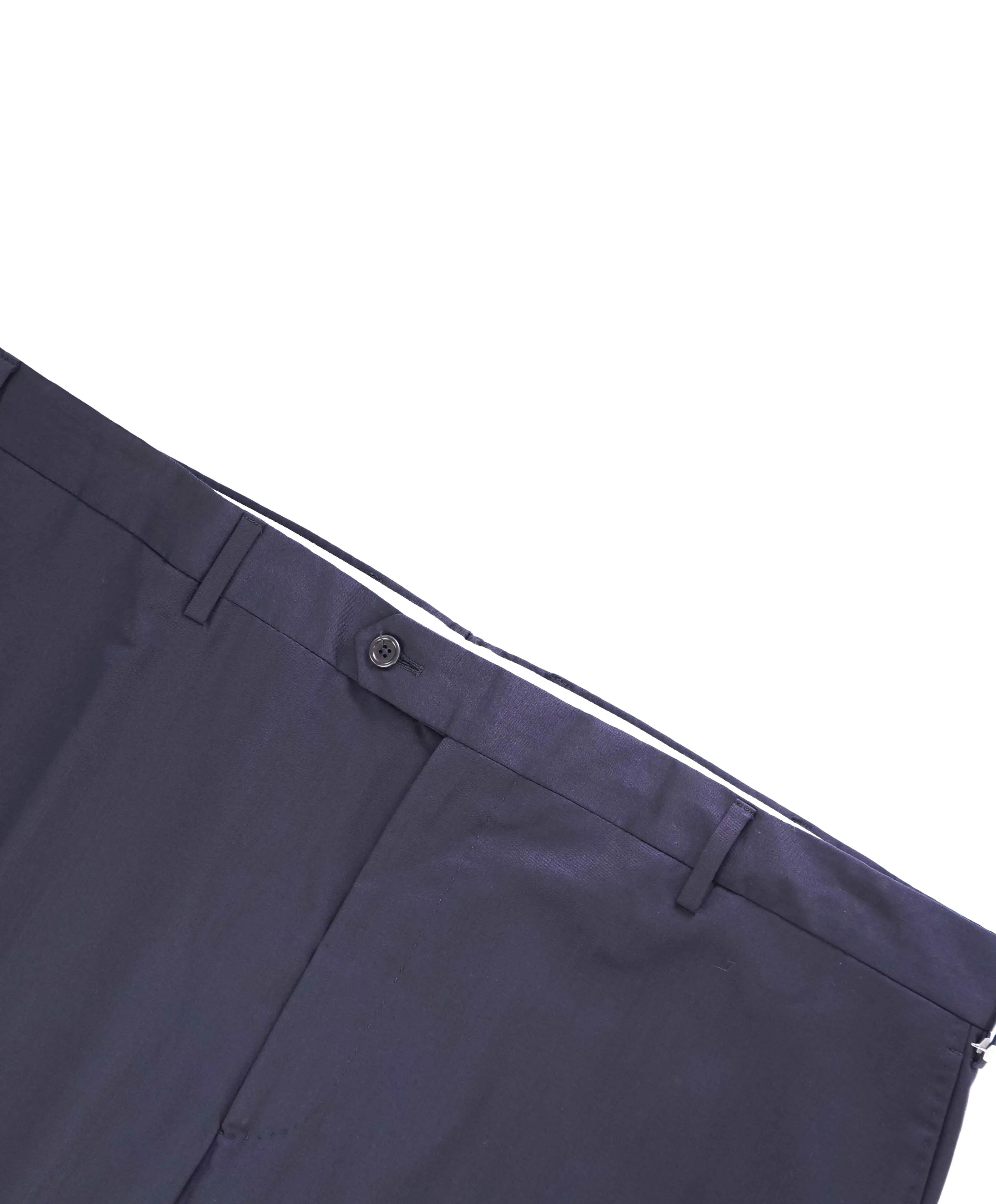 $425 SAKS FIFTH AVE -  Navy Wool/Silk*CLASSIC*MADE ITALY Flat Front Dress Pants -  42W