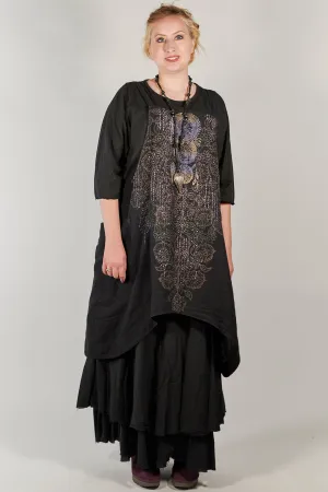 6202 Juniper Apron Jumper Black Sweet Dream Print-P