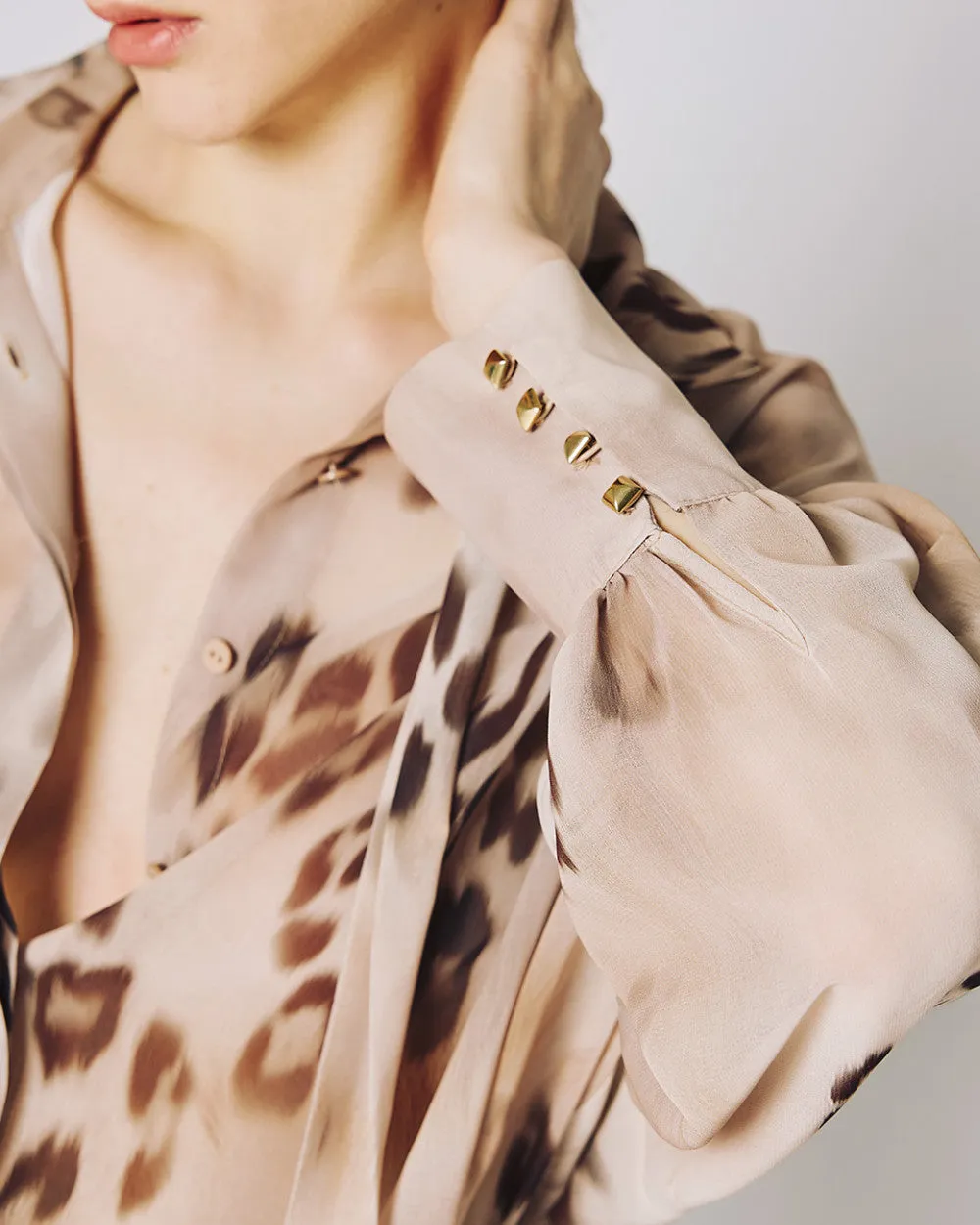 Access Fashion Animal Print Shirt With Scarf