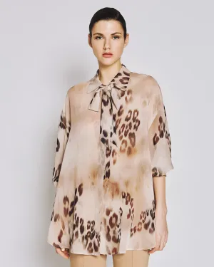 Access Fashion Animal Print Shirt With Scarf