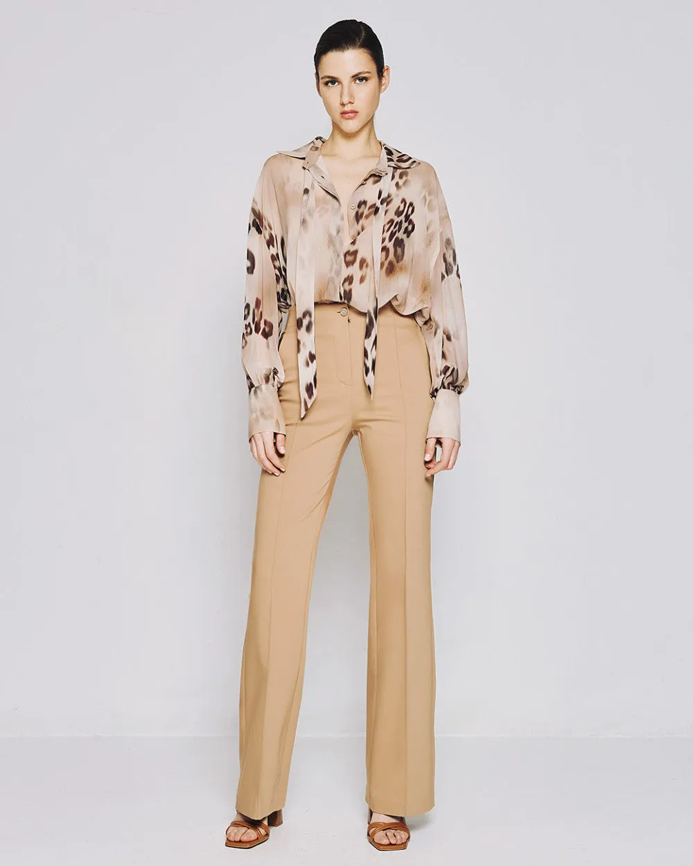 Access Fashion Animal Print Shirt With Scarf