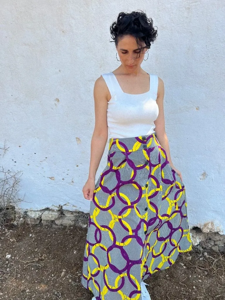 African Batik Midi Skirts - Bahaari Collection