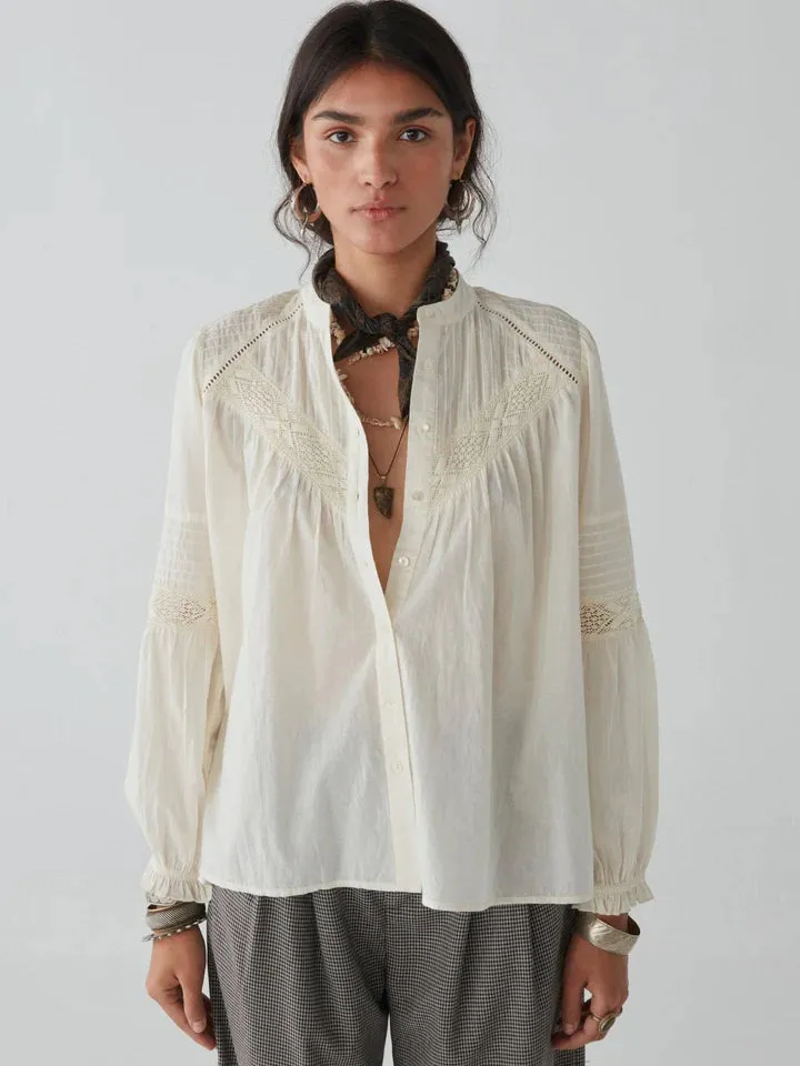 Agueda Blouse - Romance Bone