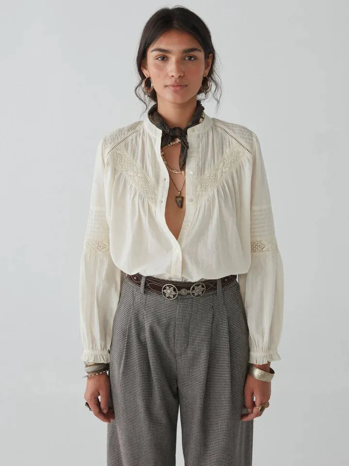 Agueda Blouse - Romance Bone