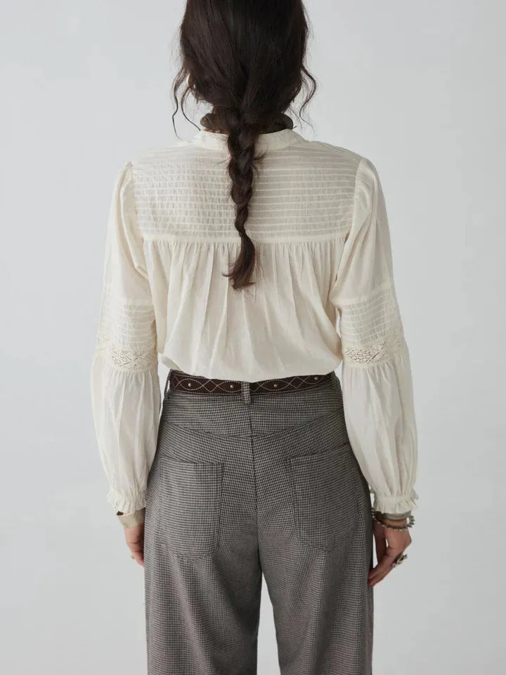 Agueda Blouse - Romance Bone