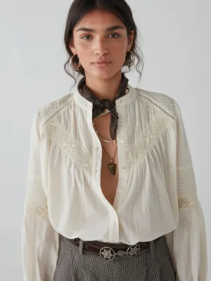 Agueda Blouse - Romance Bone