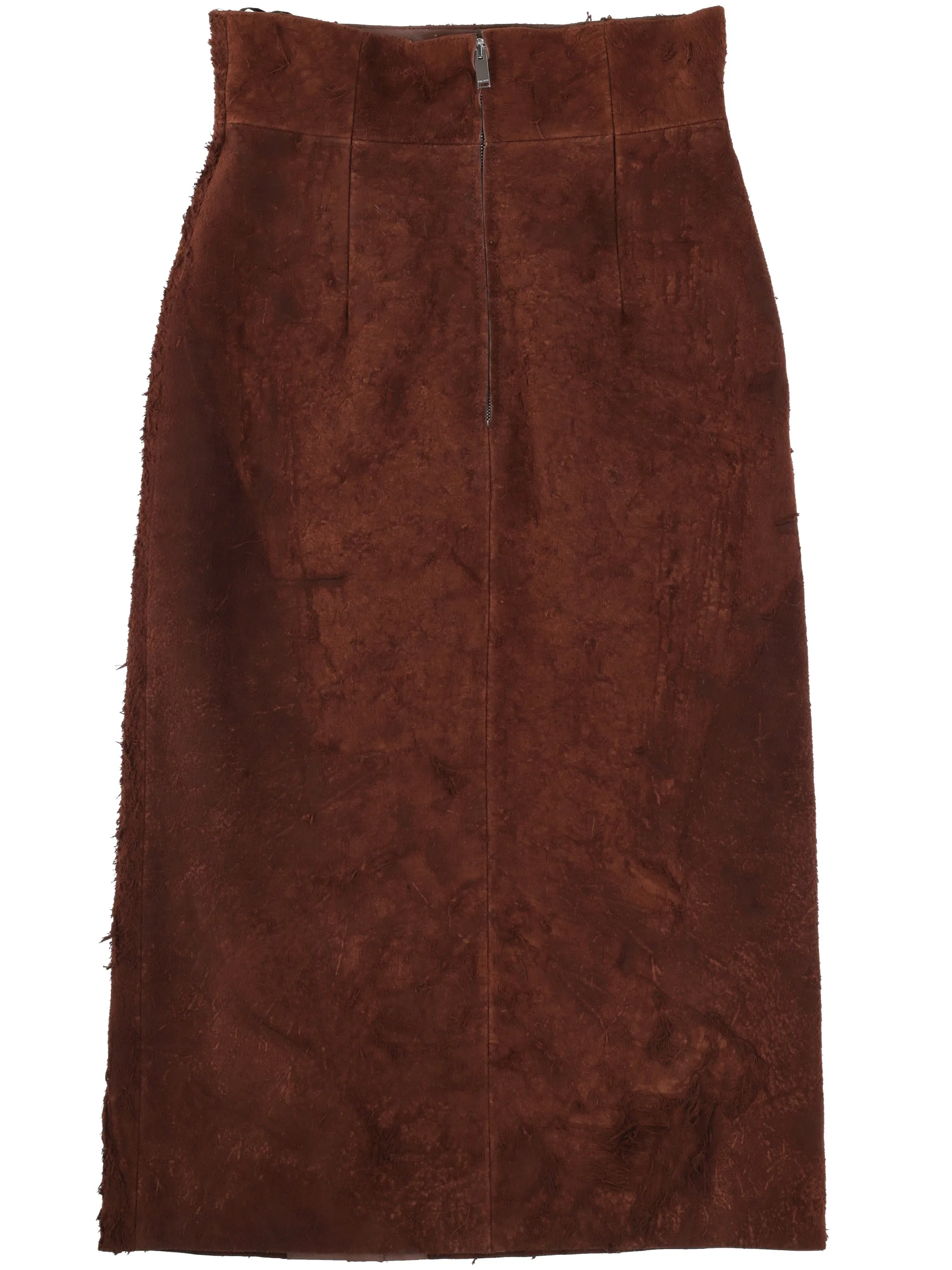 Alexander MC Queen Chestnut Brown Front Slit Kjol