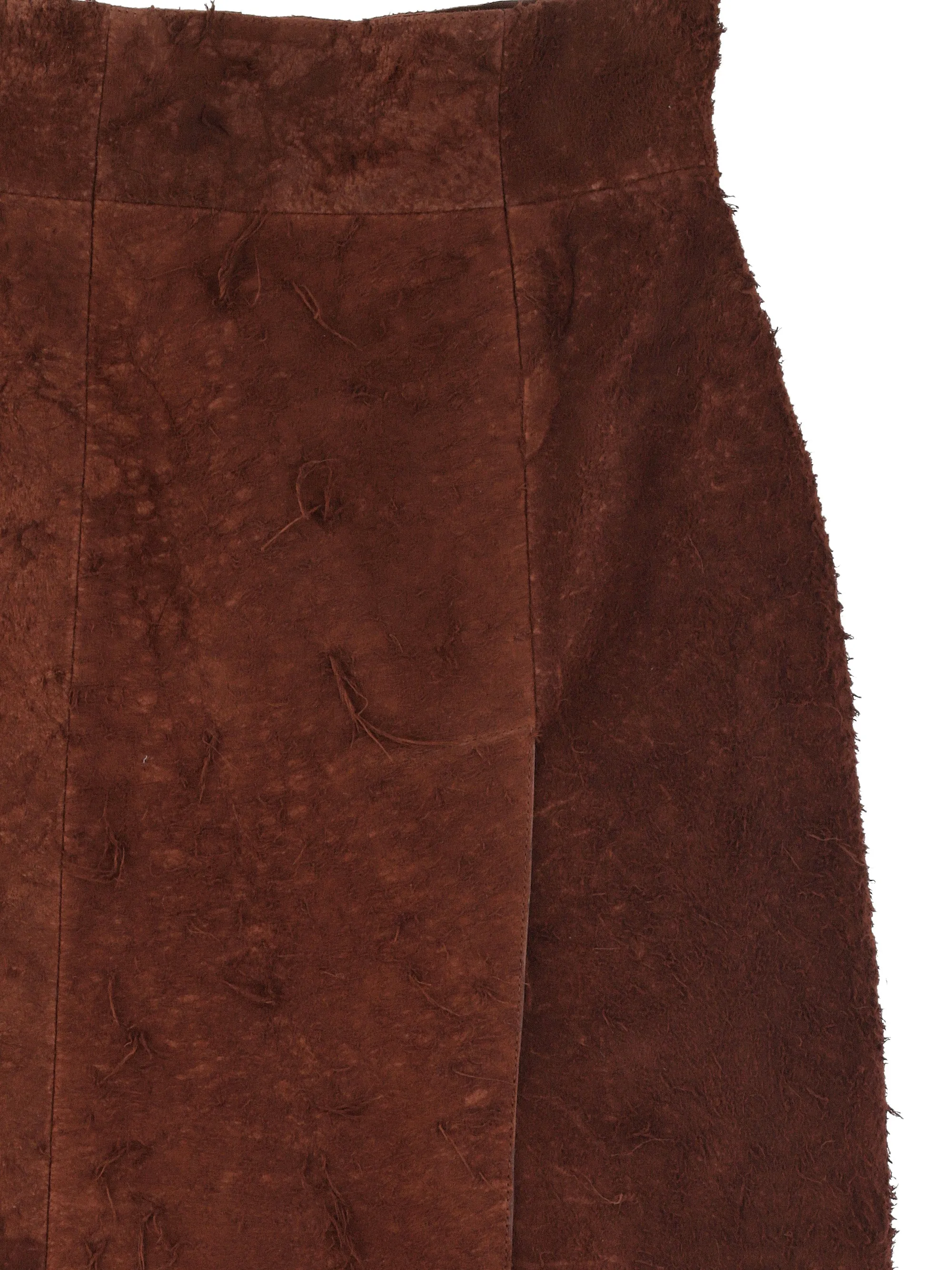 Alexander MC Queen Chestnut Brown Front Slit Kjol