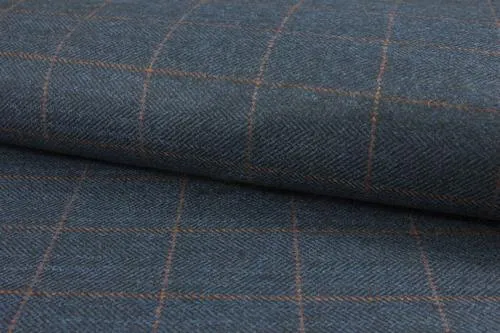 Anchor Grey With Orange Windowpane Suit