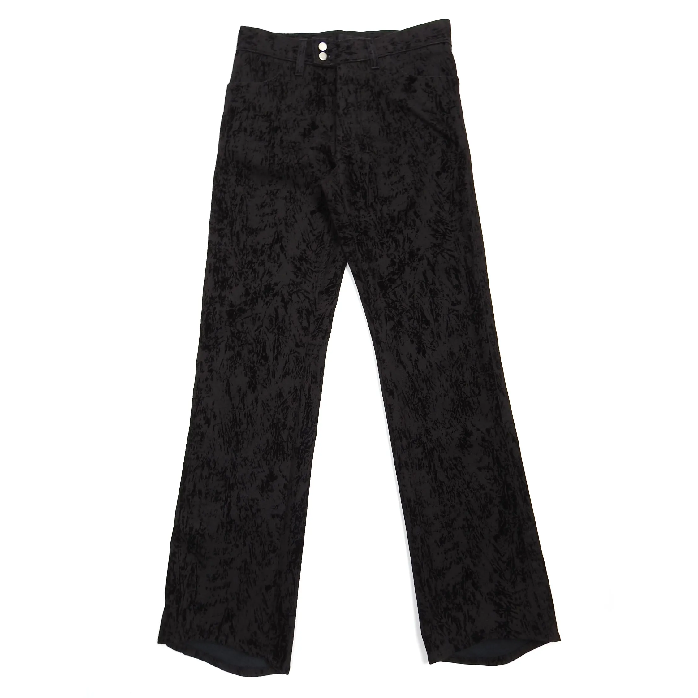 Ann Demuelemeester Black Textured Velvet Trousers Size XS