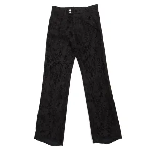 Ann Demuelemeester Black Textured Velvet Trousers Size XS