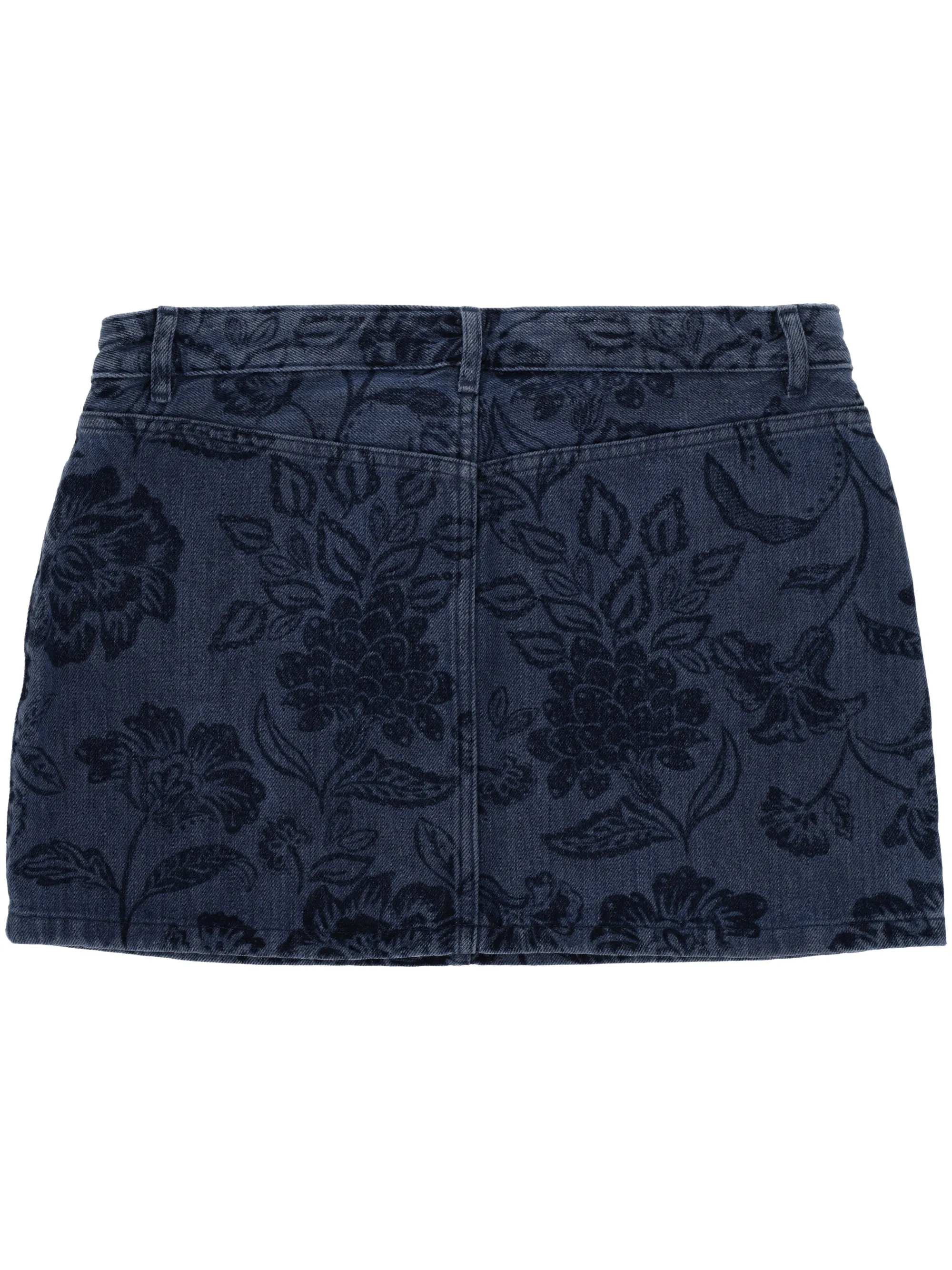 A.p.c. Indigo blommig tryck denim kjol