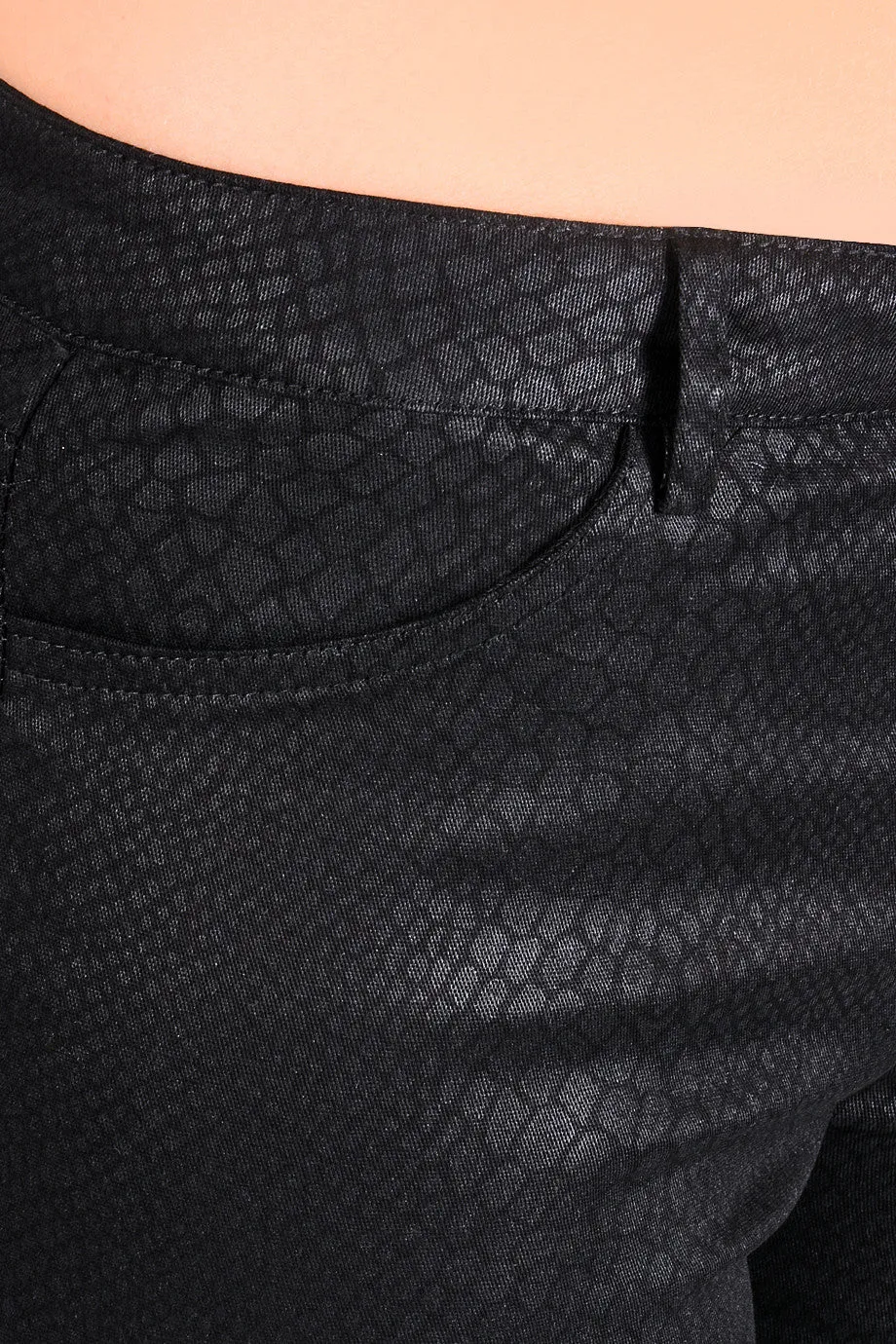 ARCAMEDIS Black Snake Textured Trousers