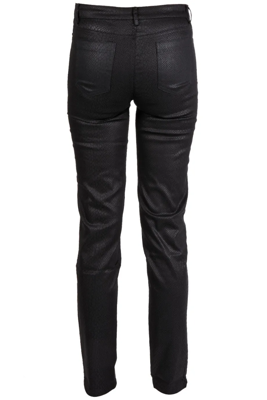 ARCAMEDIS Black Snake Textured Trousers