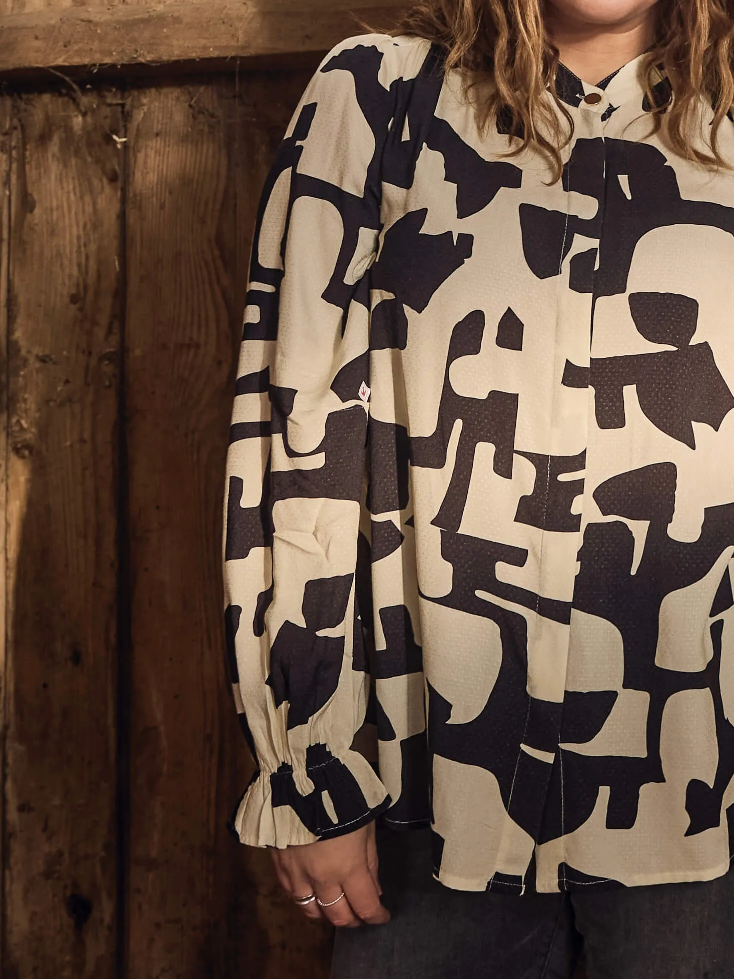 ARIA BLOUSE - Black mix