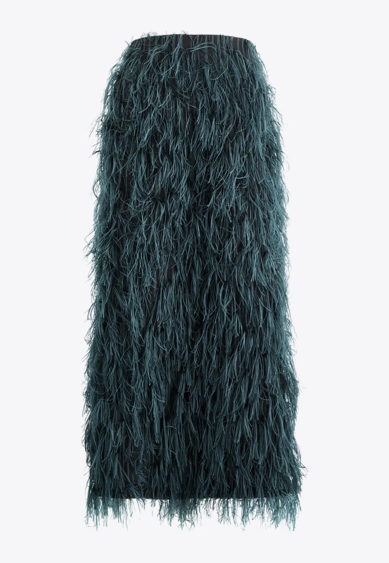 Arion Feathered Midi Skirt