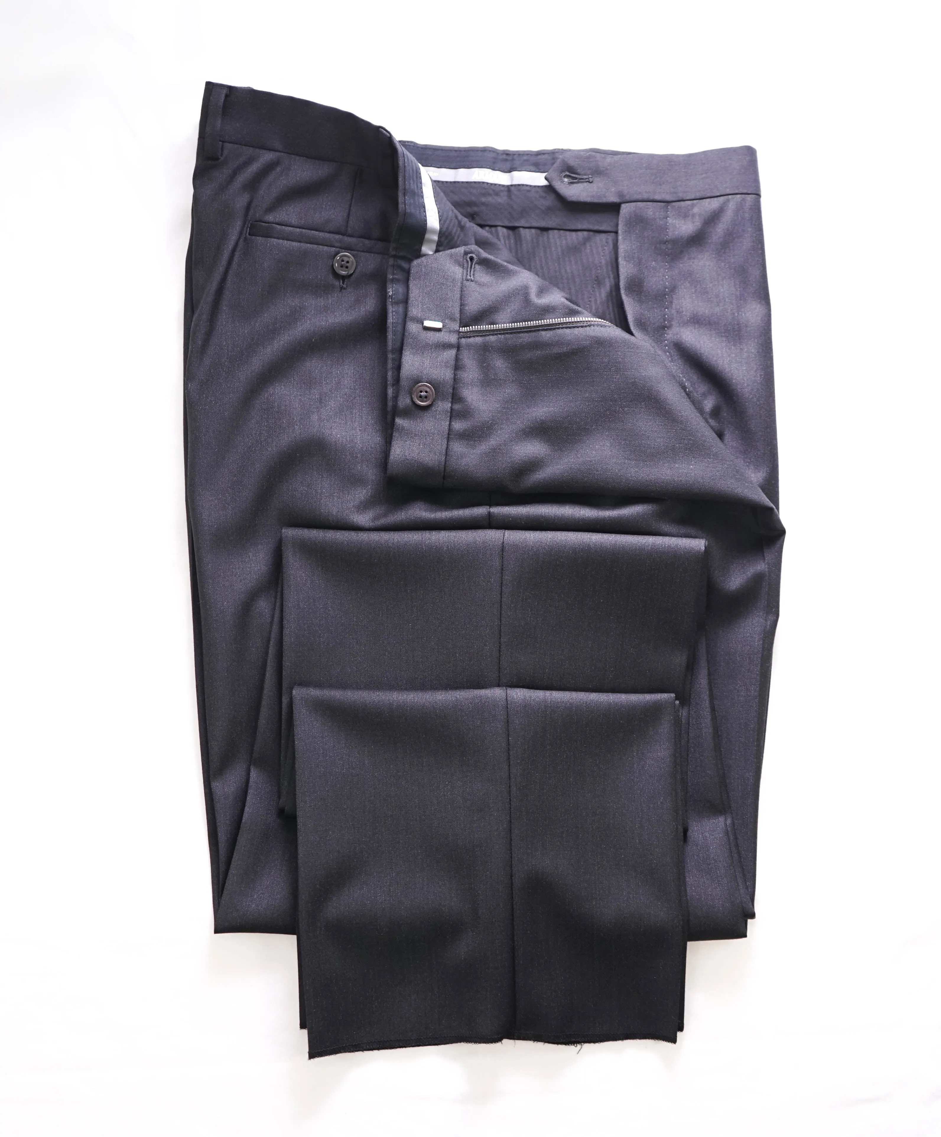 ARMANI COLLEZIONI - Gray *CLOSET STAPLE* Wool Flat Front Dress Pants - 42W