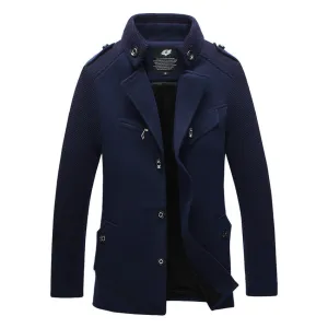Arrival Wool Blends Brand Men Suits Dress Jackets Men Casual Long Thicken Wool Coat Warm Men's Clothing