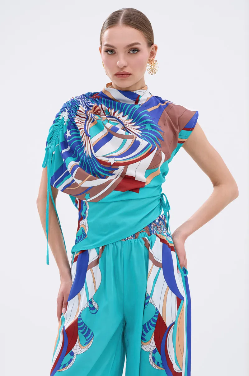 ASHTIN PRINTED BLOUSE