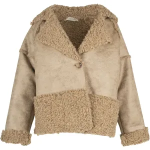 ASTRID - Cropped Faux Shearlilng Jacket