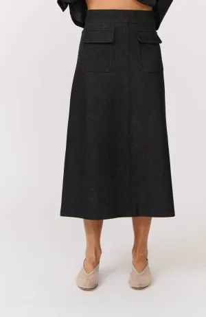 ASTRID SKIRT || BLACK DENIM