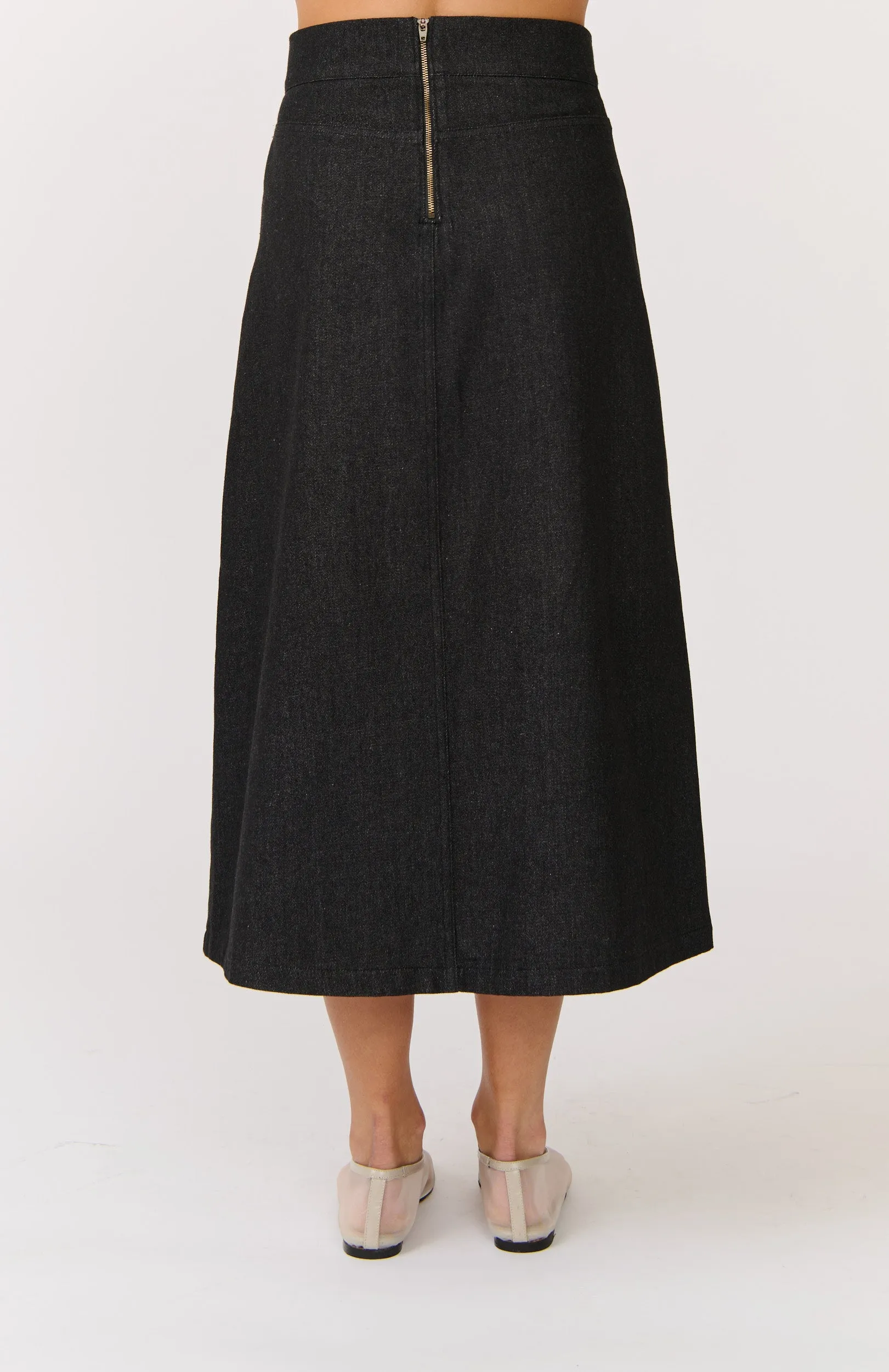 ASTRID SKIRT || BLACK DENIM