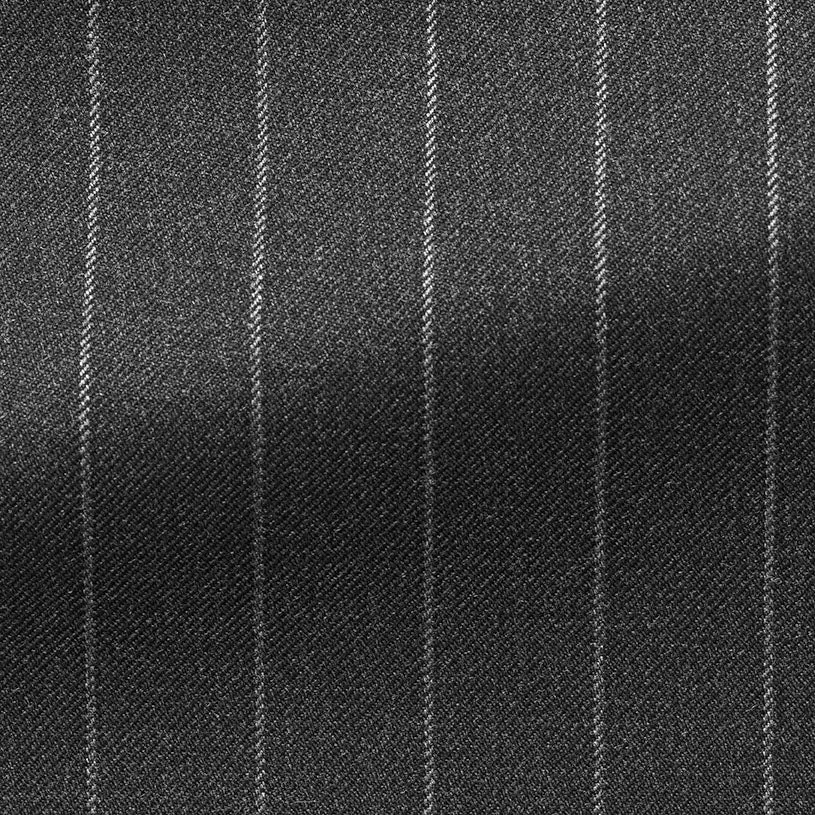 Barberis Canonico 365 Heavy Doppio Ritorto S120 Merino Wool Grey Chalkstripe
