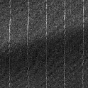 Barberis Canonico 365 Heavy Doppio Ritorto S120 Merino Wool Grey Chalkstripe