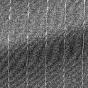 Barberis Canonico 365 Heavy Doppio Ritorto S120 Merino Wool Mid Grey Chalkstripe