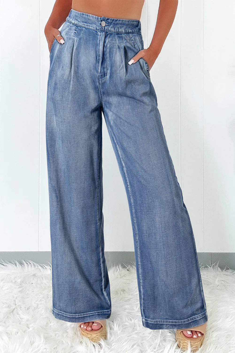 Beka - Acid Wash High Waisted Flare Jeans