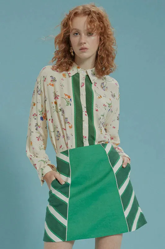Bettina Stripe Mini Skirt