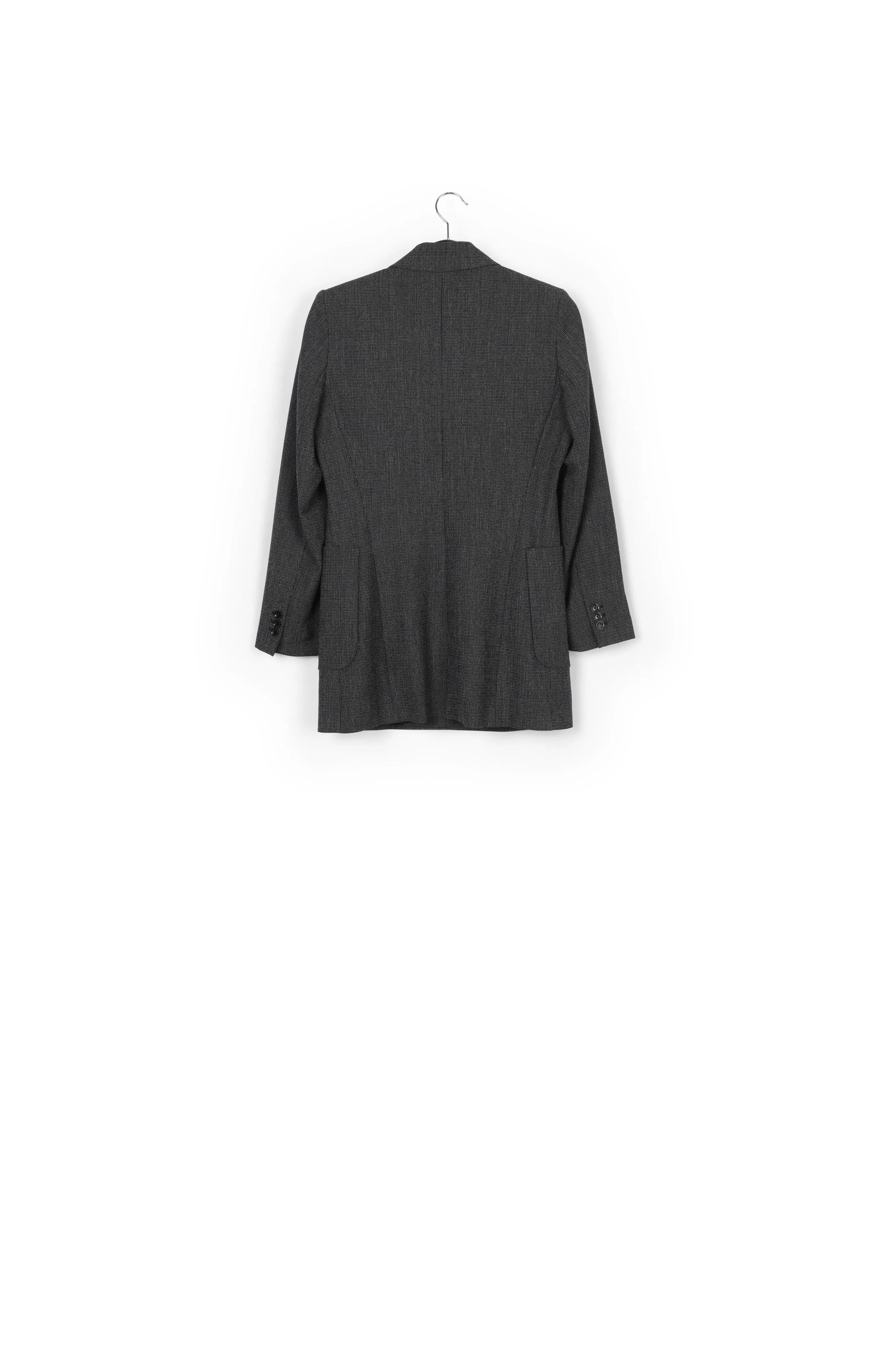 Black double-breasted blazer