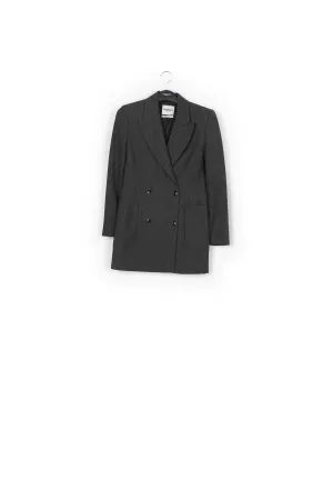 Black double-breasted blazer