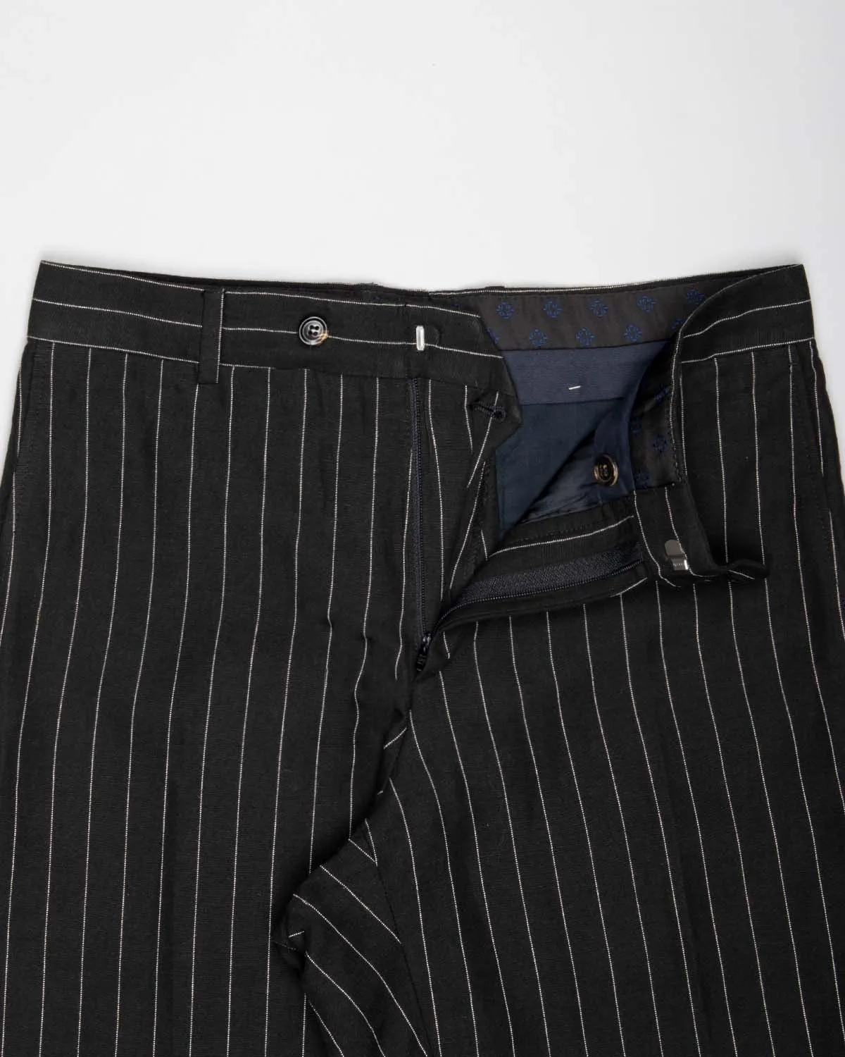 Black pinstripe '90s two piece suit