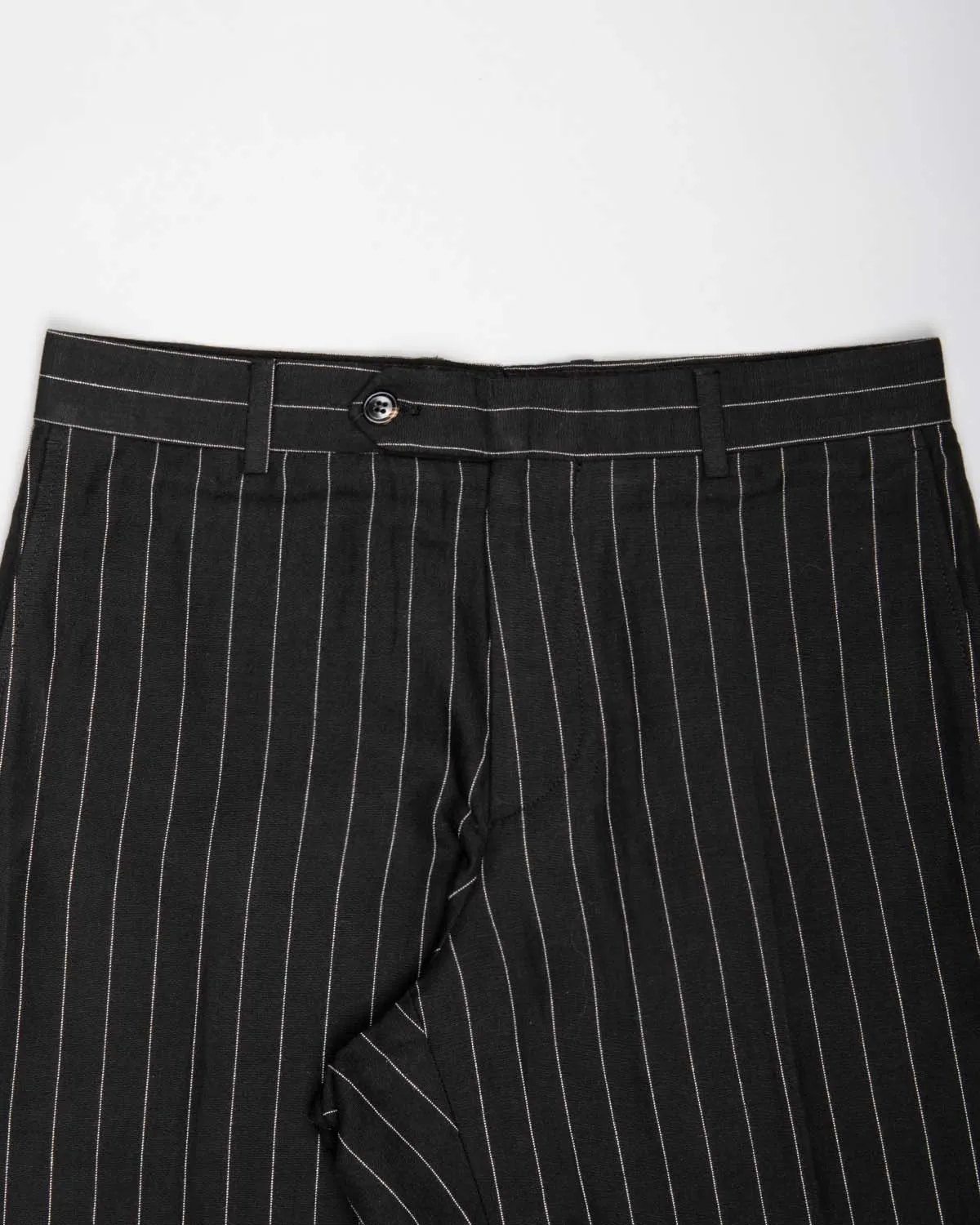 Black pinstripe '90s two piece suit