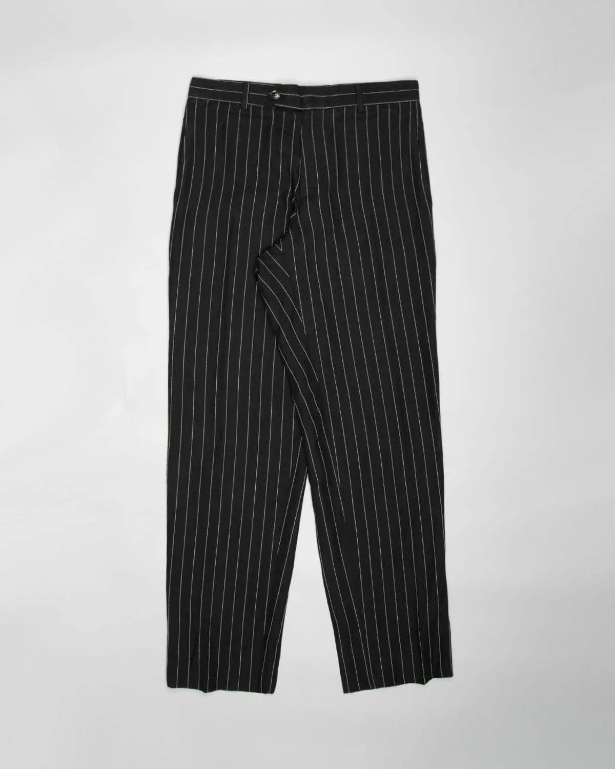 Black pinstripe '90s two piece suit