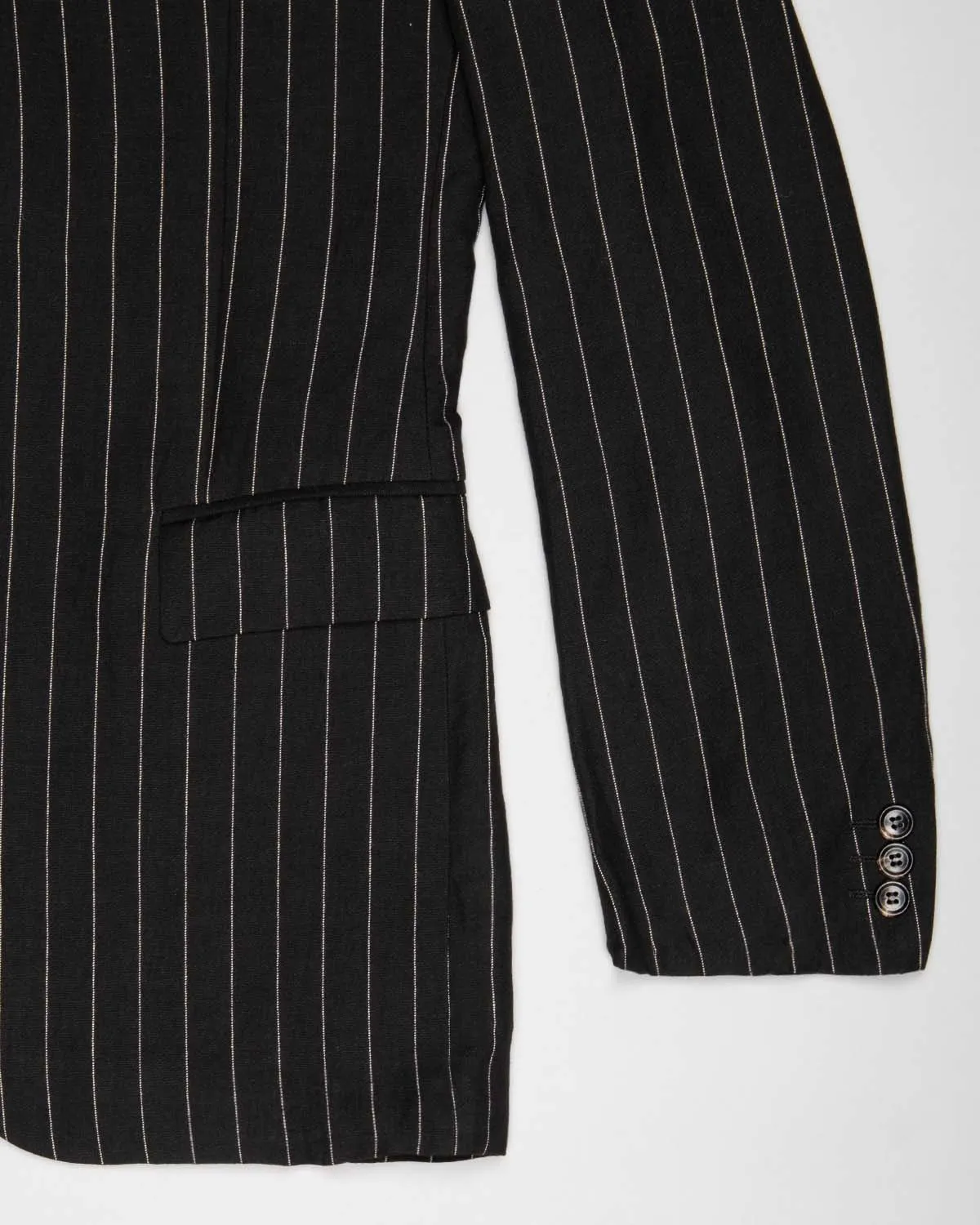 Black pinstripe '90s two piece suit