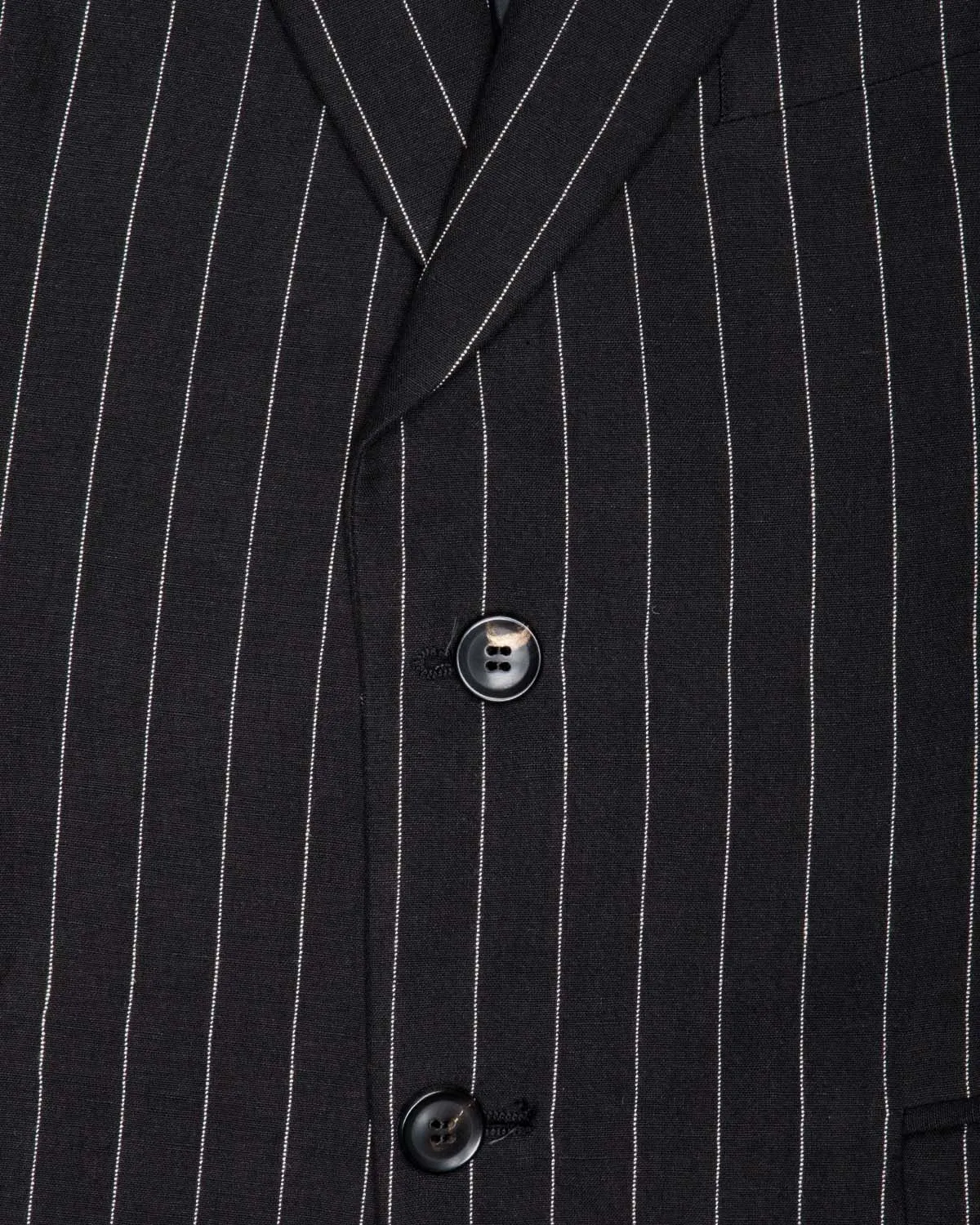 Black pinstripe '90s two piece suit