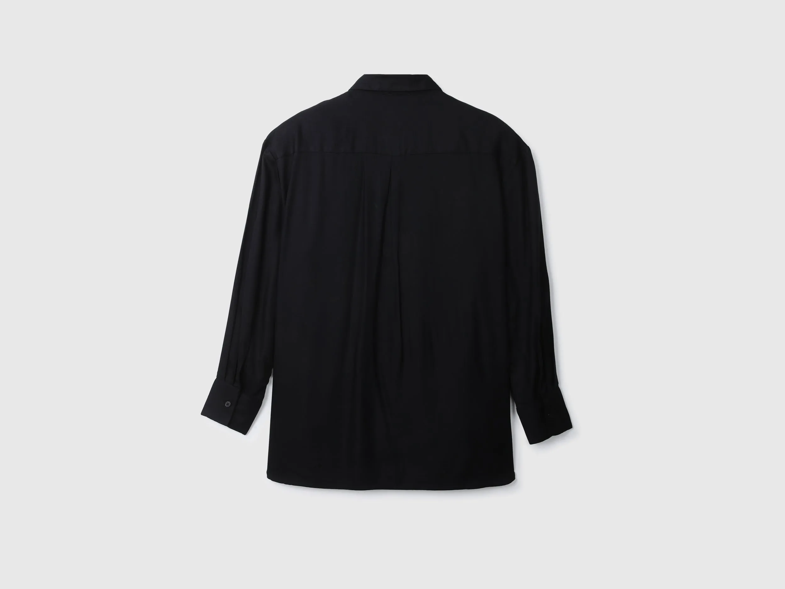 Black Pintuck Pleated Shirt
