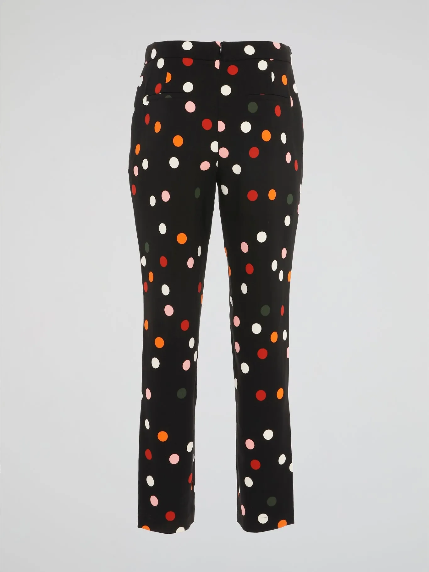 Black Polka Dot Pleated Trousers