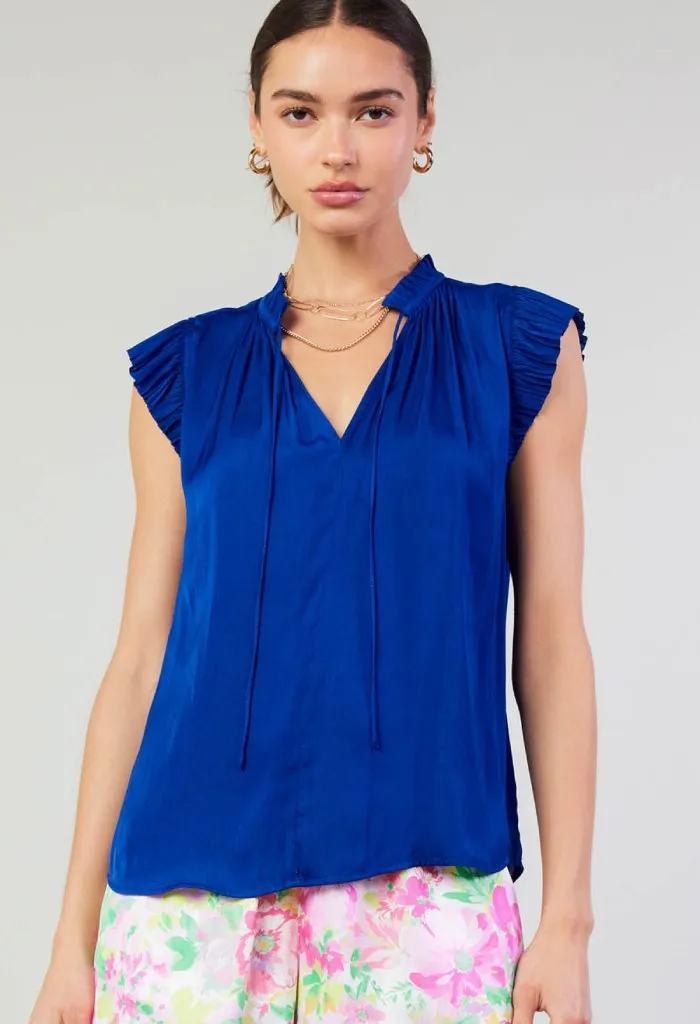 Bliss Blouse-Cobalt