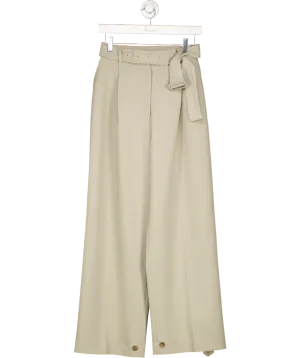 Blossom x Frankie Shop Grey Pleated Wide Leg Trousers UK S