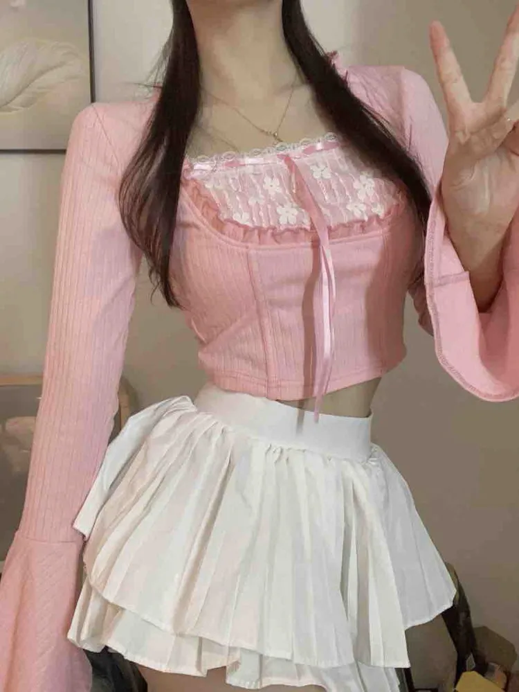 Blush Lace Bow Top