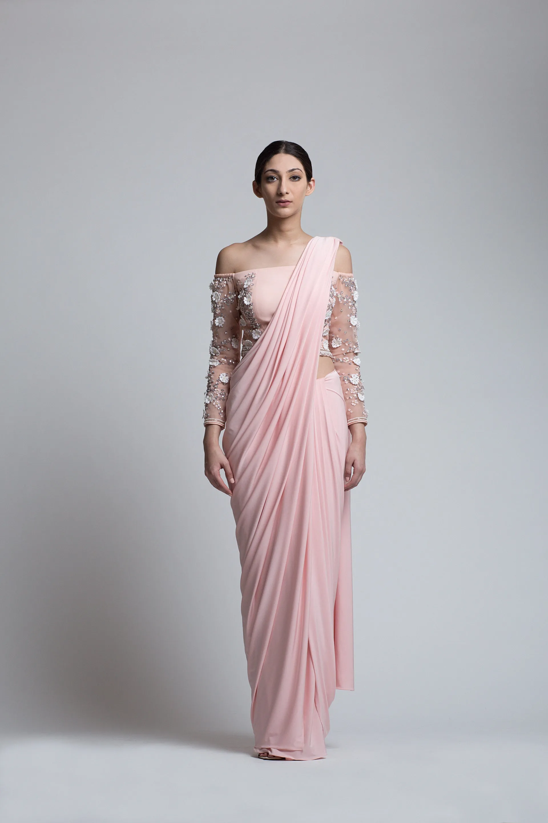 BLUSH SARI DRAPE